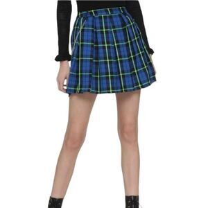 Hot Topic Plaid Mini‎ Skirt  Short Pleated Women's Size M Dark Academia Emo Goth